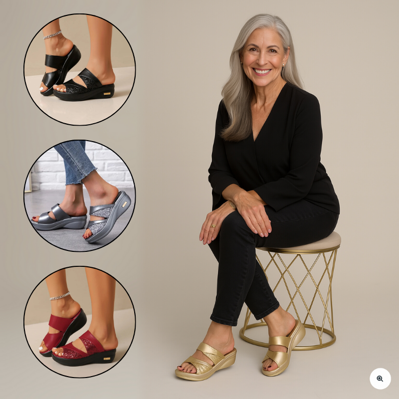 Thérèse Glitter Wedge Sandalen